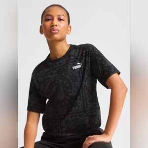 Puma Essentials Paisley Women Patterned Tee Medium